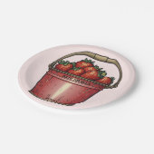 Strawberry Sweet Bucket Baby Dusche Pappteller (Schrägansicht)
