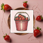 Strawberry Sweet Bucket Baby Dusche Serviette