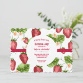 Strawberry Sweet Einladung (Stehend Vorderseite)