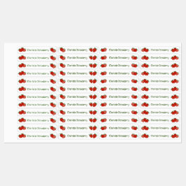 Strawberry Sweet Fruit Fresh Niedlich Shcool Offic Etiketten