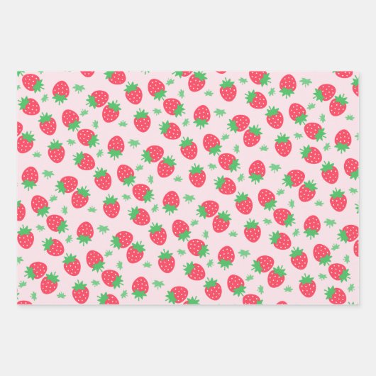 Strawberry Sweet Geschenkpapier Set (Vorderseite)
