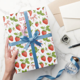 Strawberry Sweet Kindergeburtstag Party - Geschenkpapier