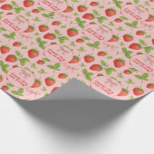 Strawberry Sweet Kindergeburtstag Party - Geschenkpapier (Ecke)