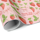 Strawberry Sweet Kindergeburtstag Party - Geschenkpapier (Rolleneckpunkt)