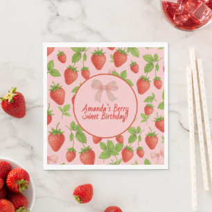 Strawberry Sweet Kindergeburtstag Party Paper Napk Serviette
