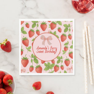 Strawberry Sweet Kindergeburtstag Party Paper Napk Serviette