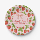 Strawberry Sweet Kindergeburtstag Party Paper Tell Pappteller (Vorderseite)