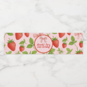 Strawberry Sweet Kindergeburtstag Party - Wasserflaschenetikett (Einzelnes Label)