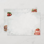 Strawberry Sweet Leckerei Basic Blank Recicard Begleitkarte (Vorne/Hinten)