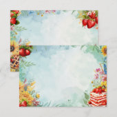 Strawberry Sweet Leckerei Blank Recicard Begleitkarte (Vorne/Hinten)