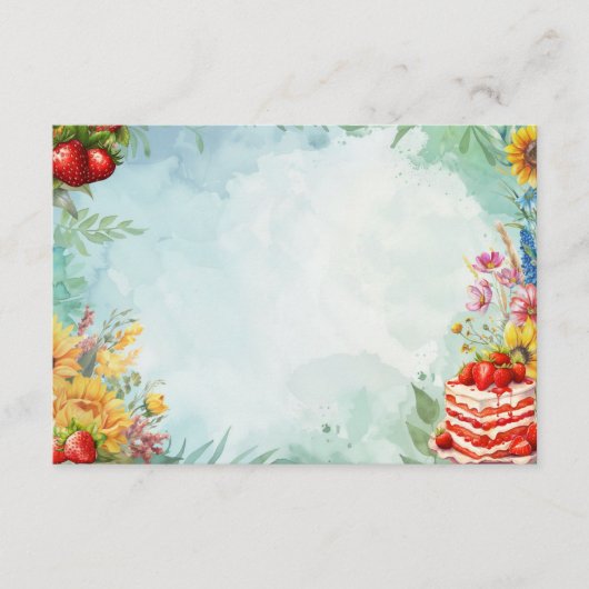 Strawberry Sweet Leckerei Blank Recicard Begleitkarte (Vorderseite)