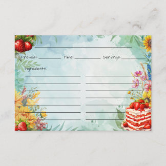 Strawberry Sweet Leckerei Rezept Card Begleitkarte