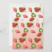 Strawberry Sweet One Einladung zum ersten Geburtst (Rückseite)