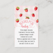 Strawberry Sweet Rustic Books Baby Girl Dusche Begleitkarte (Vorderseite)