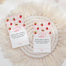 Strawberry Sweet Rustic diaper Baby Girl Dusche