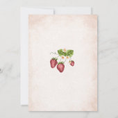 Strawberry Sweet Water Color Baby Dusche Einladung (Rückseite)