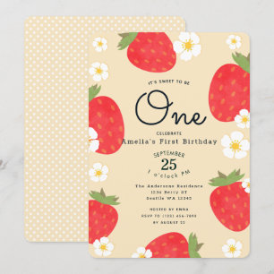 Strawberry Sweet zu einer Einladung zum 1. Geburts