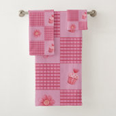 Strawberry Sweetheart Patchwork Badhandtuch Set (Insitu)