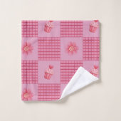 Strawberry Sweetheart Patchwork Badhandtuch Set (Waschlappen)