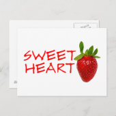 Strawberry Sweetheart Postkarte (Vorne/Hinten)