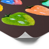 Strawberry Sweetness niedliche whimsisfarbene Poster (Ecke)