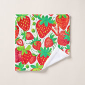 Strawberry Swirl Muster Badhandtuch Set (Waschlappen)