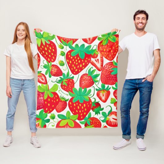 Strawberry Swirl Muster Fleecedecke (Beispiel)