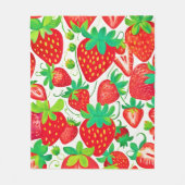 Strawberry Swirl Muster Fleecedecke (Vorderseite)