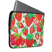 Strawberry Swirl Muster Laptopschutzhülle (Vorne Rechts)