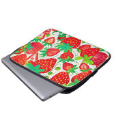 Strawberry Swirl Muster Laptopschutzhülle (Vorne Knopf)