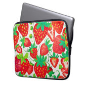 Strawberry Swirl Muster Laptopschutzhülle (Vorderseite Links)