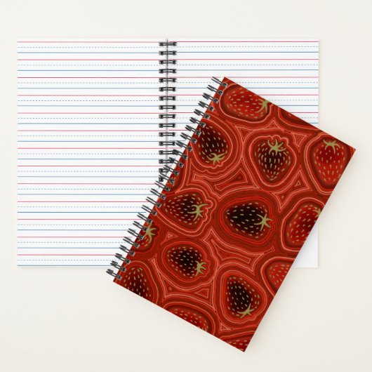 Strawberry swirl Spiral Notebook Notizblock (Innen)