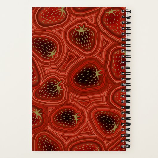 Strawberry swirl Spiral Notebook Notizblock (Rückseite)