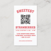 strawberry swirl with qr code visitenkarte (Rückseite)