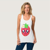 Strawberry T Shirt Sommer Lässiger schwarzer Stran (Vorderseite Vollansicht)