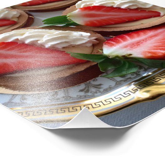 Strawberry Tart Foto Print (Ecke)