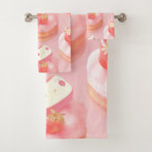 Strawberry Tart Illustration Badhandtuch Set (Insitu)