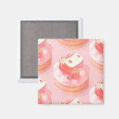 Strawberry Tart Illustration Magnet (Vorderseite/Rückseite)
