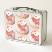 Strawberry Tart Illustration Metall Brotdose (Rückseite)