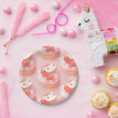 Strawberry Tart Illustration Pappteller (Party)