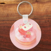 Strawberry Tart Illustration Schlüsselanhänger (Vorderseite)