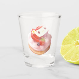 Strawberry Tart Illustration Schnapsglas