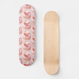 Strawberry Tart Illustration Skateboard