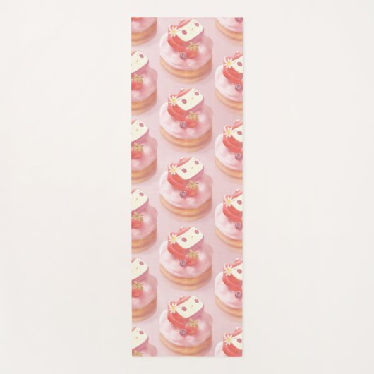 Strawberry Tart Illustration Yogamatte (Vorderseite)