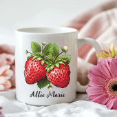 Strawberry-Tasse, Gewohntes Geburtstagsgeschenk fü Kaffeetasse