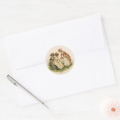 Strawberry Tee Antique Round Sticker (Umschlag)