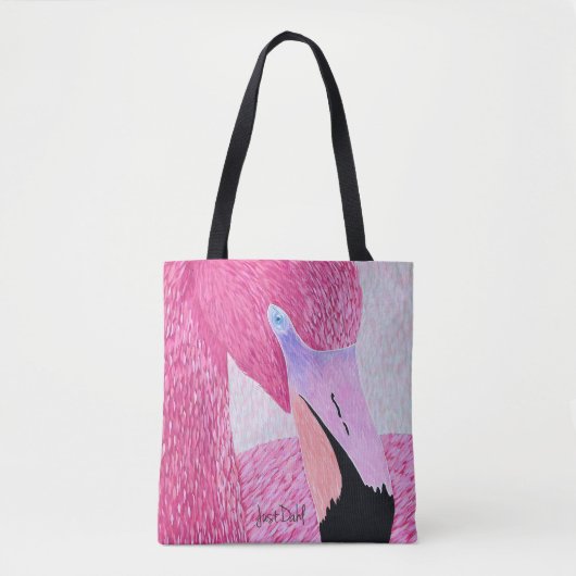 Strawberry The Flamingo Tote Bag Tasche (Vorderseite)