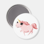 Strawberry the Pink Unicorn Magnet (Vorderseite/Rückseite)