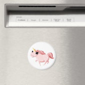 Strawberry the Pink Unicorn Magnet (In Situ (Geschirrspüler))