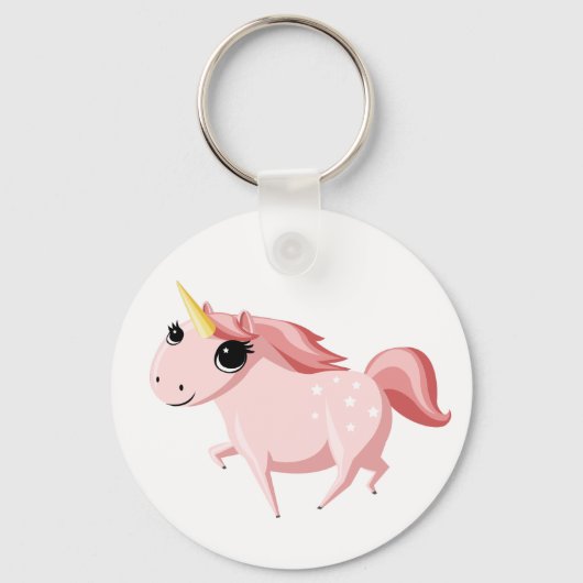 Strawberry the Pink Unicorn Schlüsselanhänger (Vorderseite)